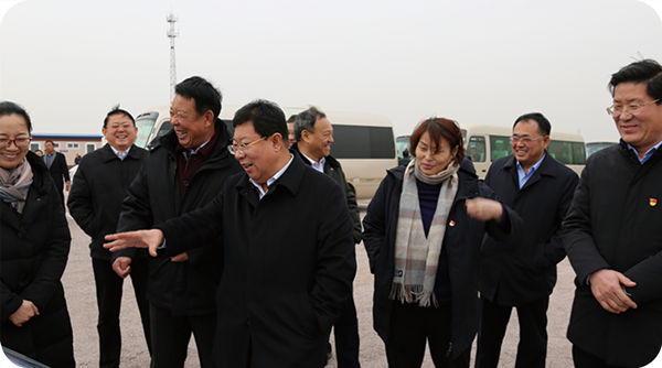 原諸城市委書記桑福嶺、原市長劉峰梅到基地調(diào)研